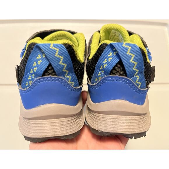 Merrell Moab Speed Low ZipTrek MK267174 Kids 1 M Hiking Shoes Black Blue Sneaker - Picture 6 of 10